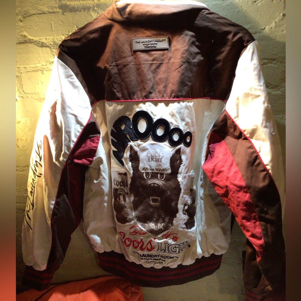 NEW! FIRM Price Rare The Laundry Room Coors Light Brown and cream  Jacket